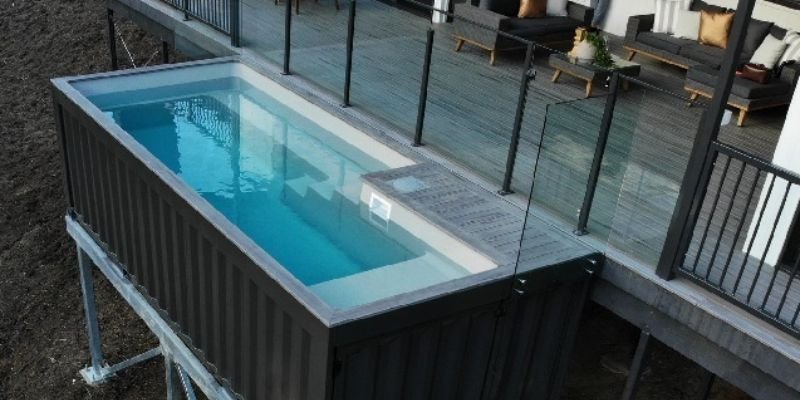 Shipping Container Pool With Deck